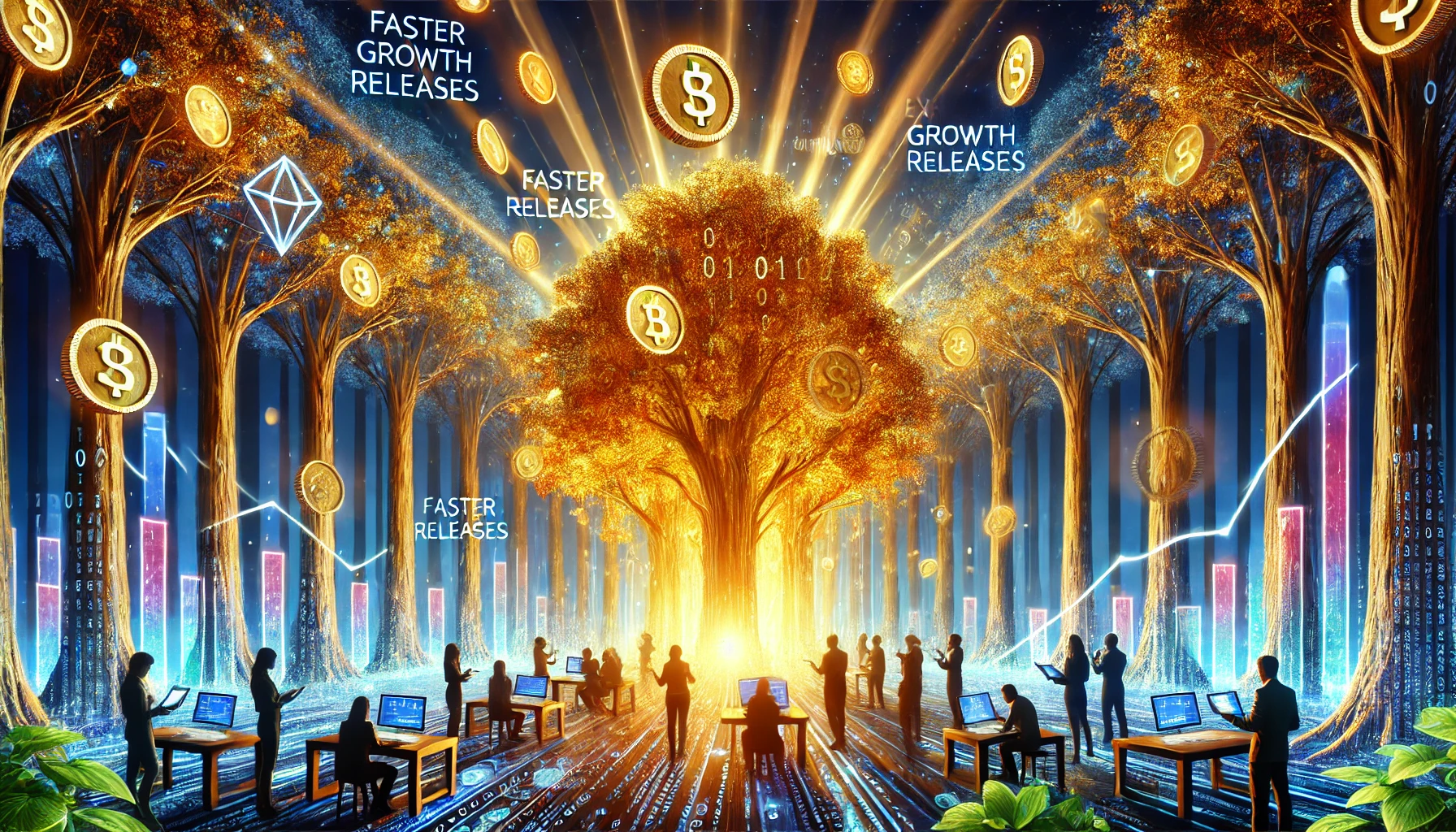 Teams crushing it in the golden forest of growth.