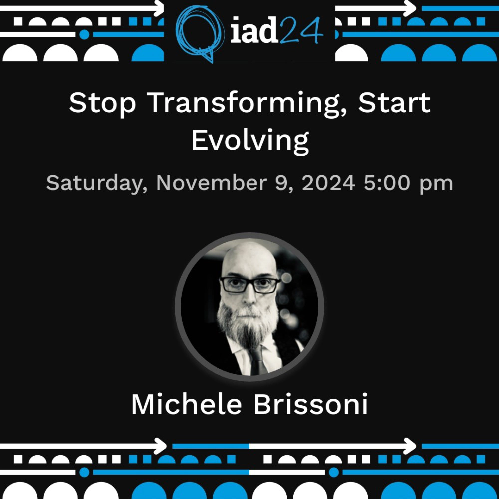 Stop Transforming, Start Evolving Stop Transforming, Start Evolving